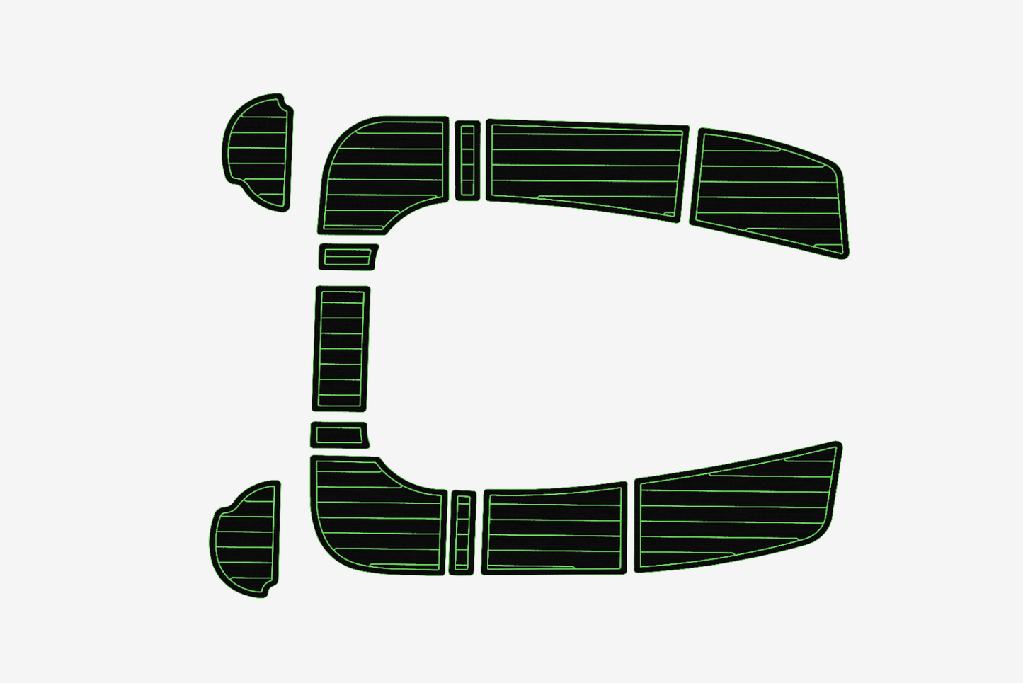 2004-2009 Hunter 36 Cockpit Swim platform 1/4"6mm EVA Foam floor