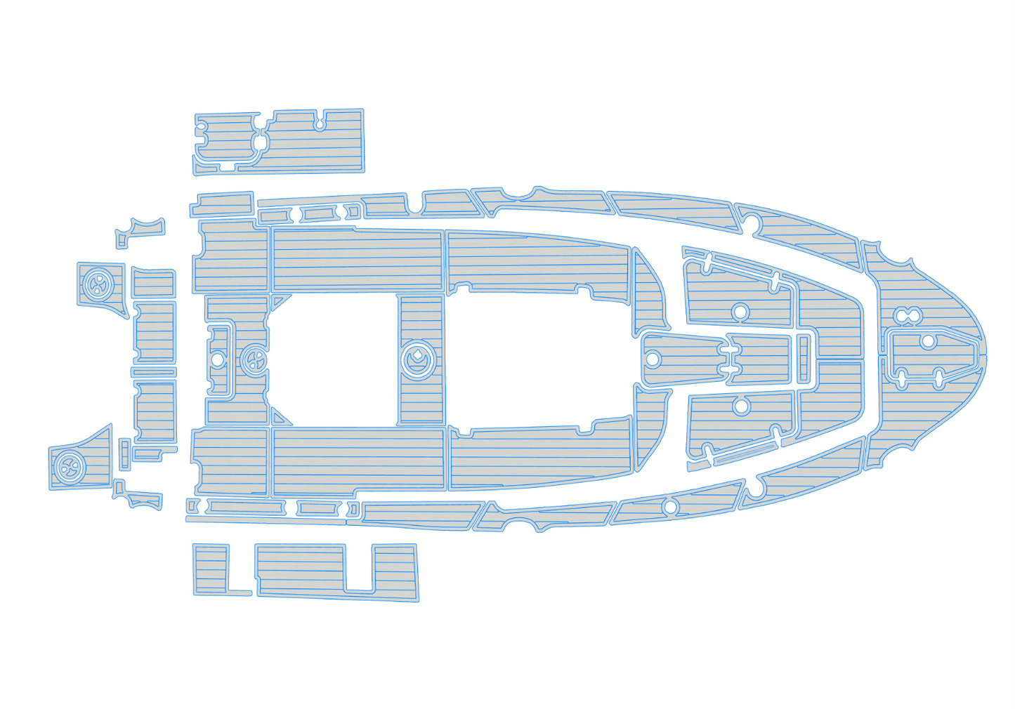 2019-2023 SEA HUNT 275 ULTRA se cc Cockpit Swim platform 1/4"6mm EVA Foam floor
