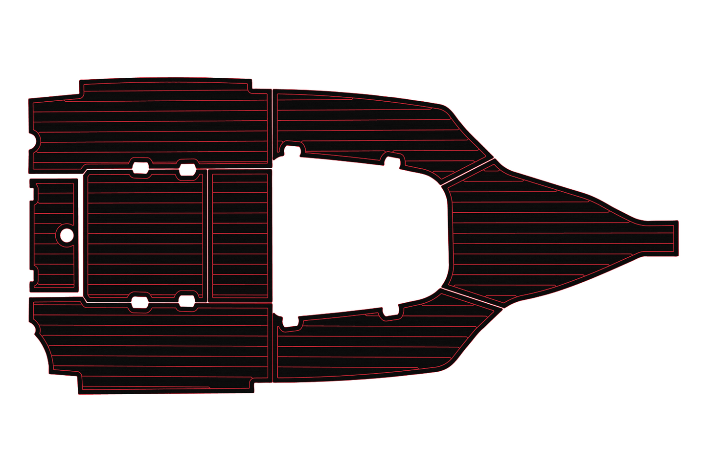 2015-2017 Tidewater 220 Cockpit 1/4"6mm EVA foam Faux teak marine mat floor