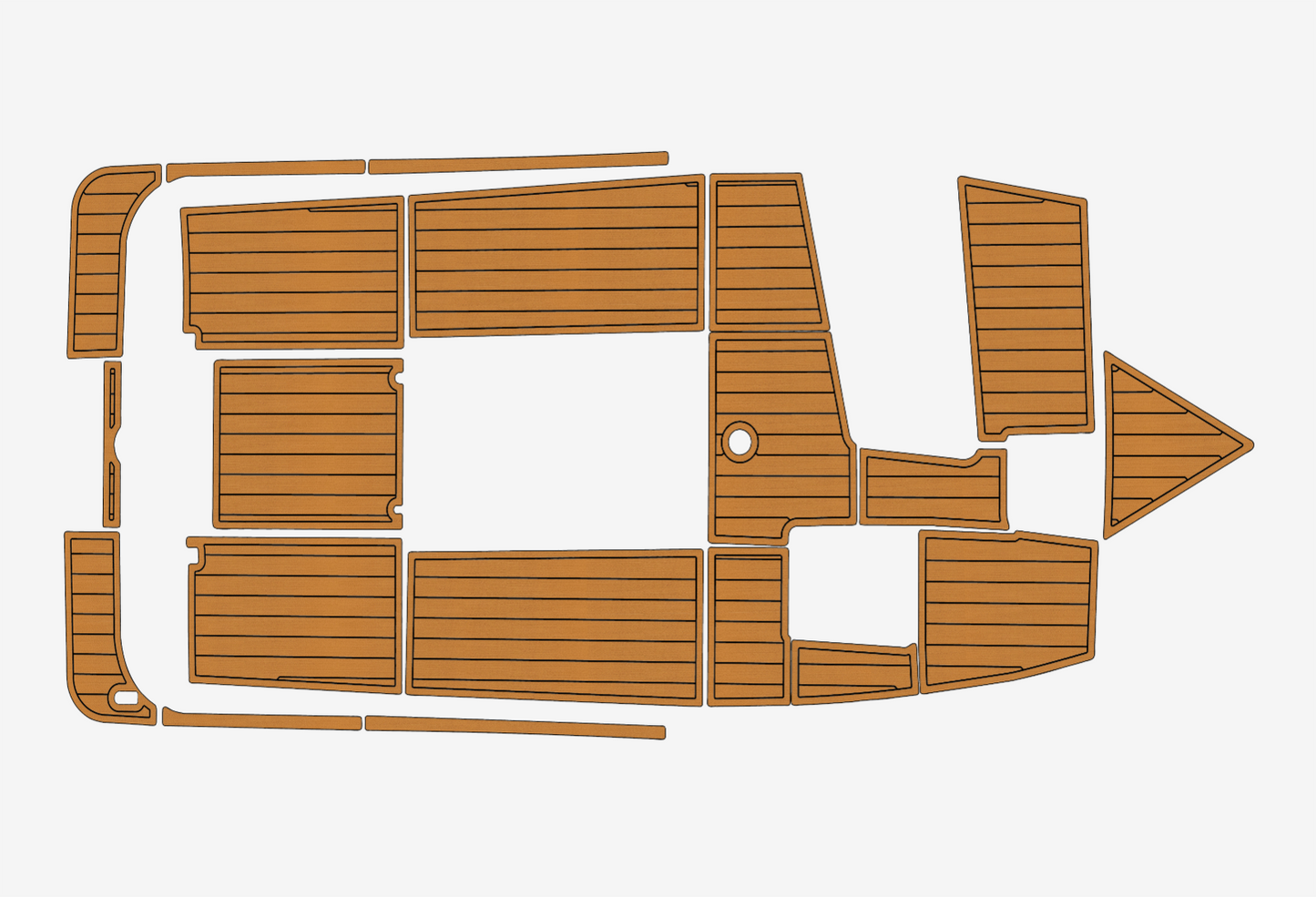 1998-2003 Malibu Response Cockpit Swim platform 1/4" 6mm EVA teak foam Floor