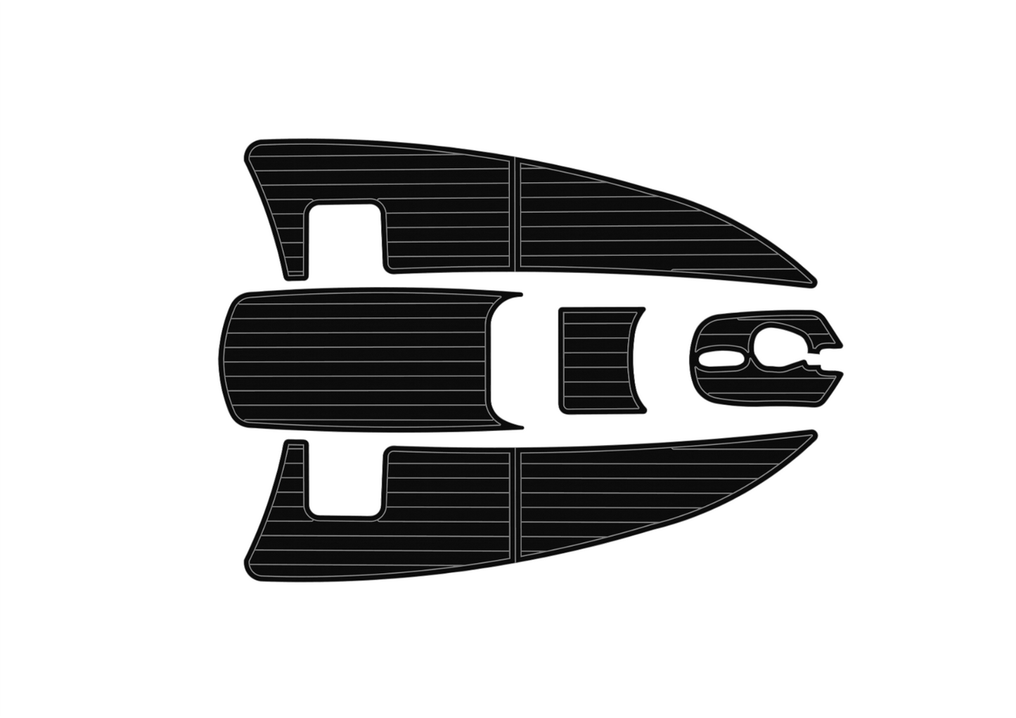 2000-2009 Bayliner 2855 Upper Deck Cockpit 1/4" 6mm EVA faux teak mat floor