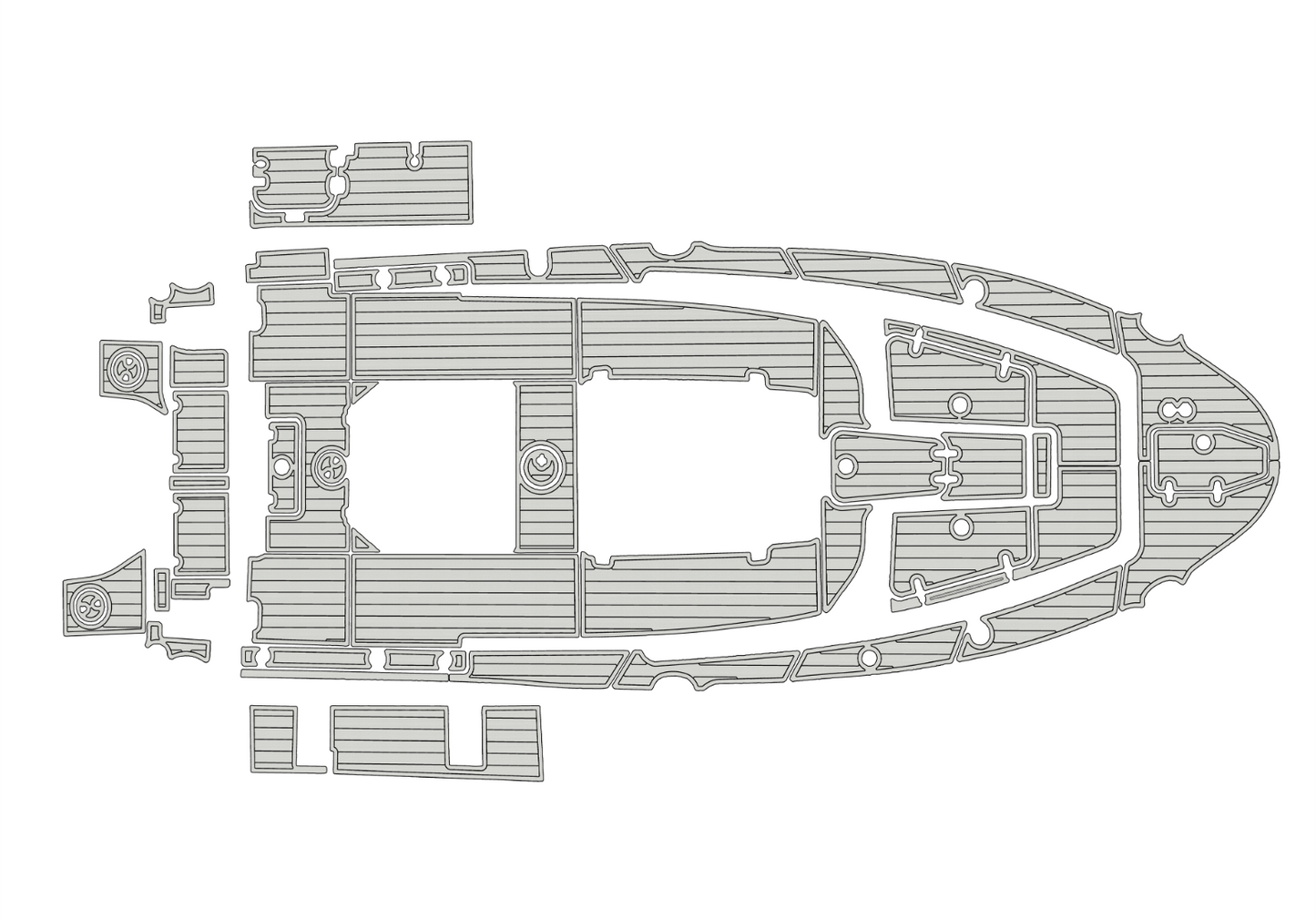 2019-2023 SEA HUNT 275 ULTRA se cc Cockpit Swim platform 1/4"6mm EVA Foam floor