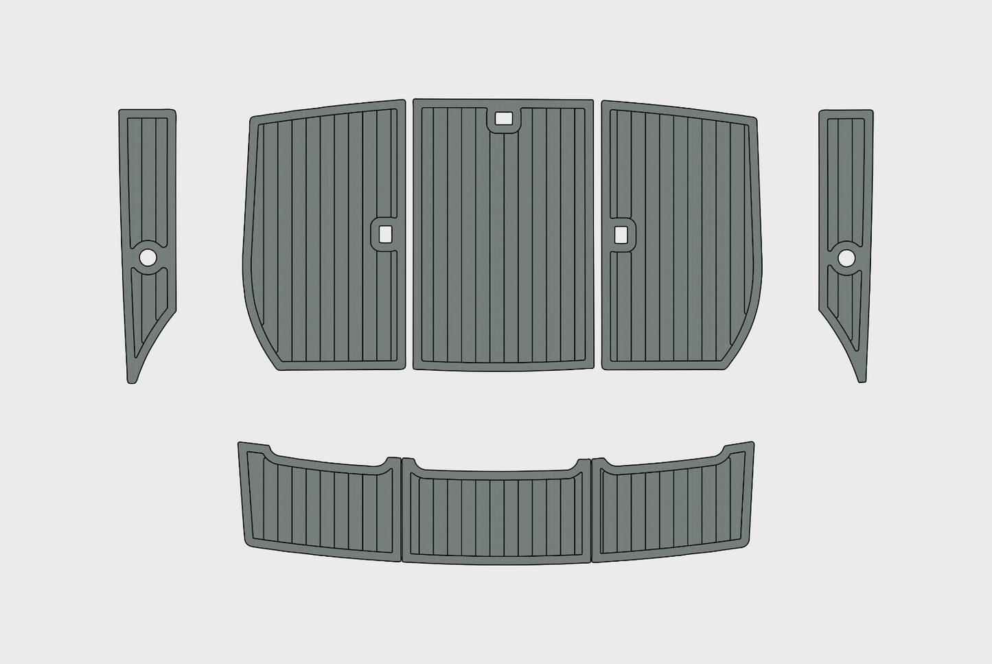 1990-1992 Carver 28 Aft Cabin Cockpit Swim platform 1/4"6mm EVA Foam fuax floor