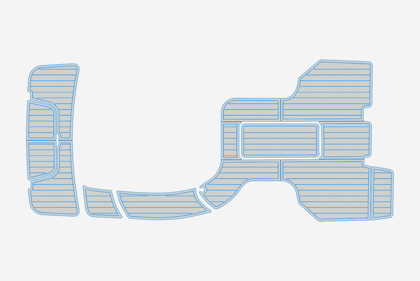 2011-2016 COBALT 243 Cockpit Swim platform 1/4"6mm EVA foam faux mat floor