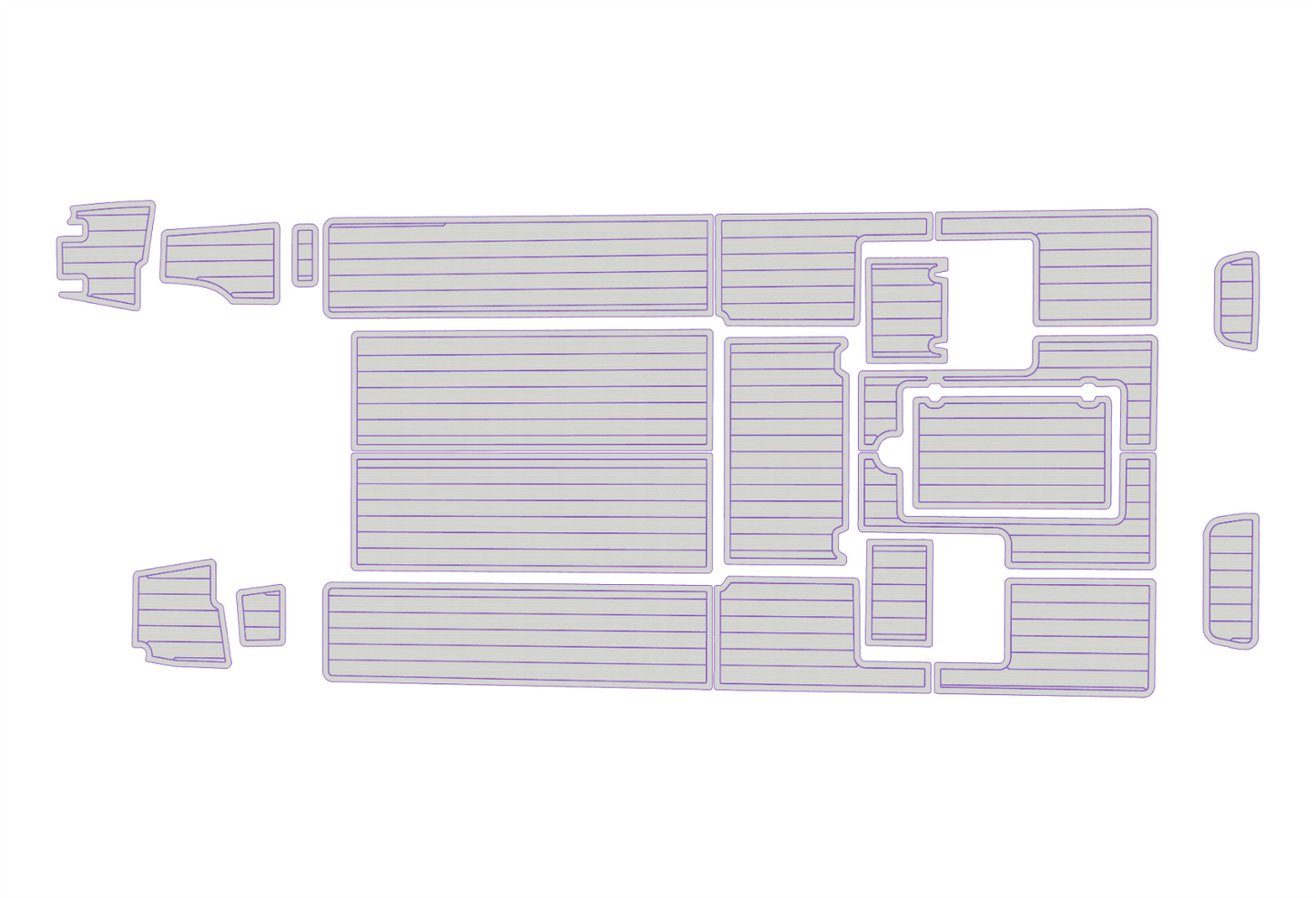 2015-2019 Caribbran 2300 Cockpit Swim platform 1/4"6mm EVA foam faux MAT floor