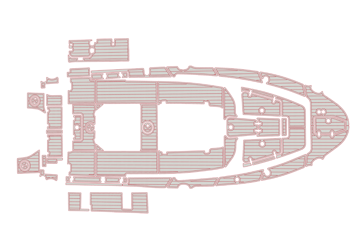 2019-2023 SEA HUNT 275 ULTRA se cc Cockpit Swim platform 1/4"6mm EVA Foam floor