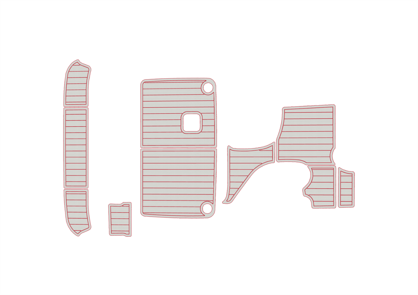 2000-2002 Bayliner 2455 Cockpit Swim platform 1/4"6mm EVA foam faux floor