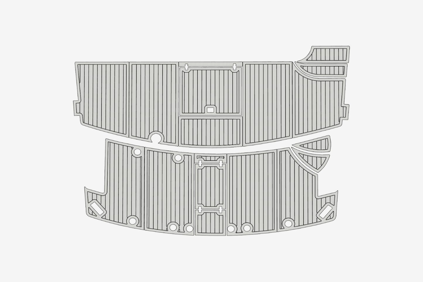 2004 Grand Alaskan 65 Cockpit Swim platform 1/4"6mm EVA Foam carpet marine floor