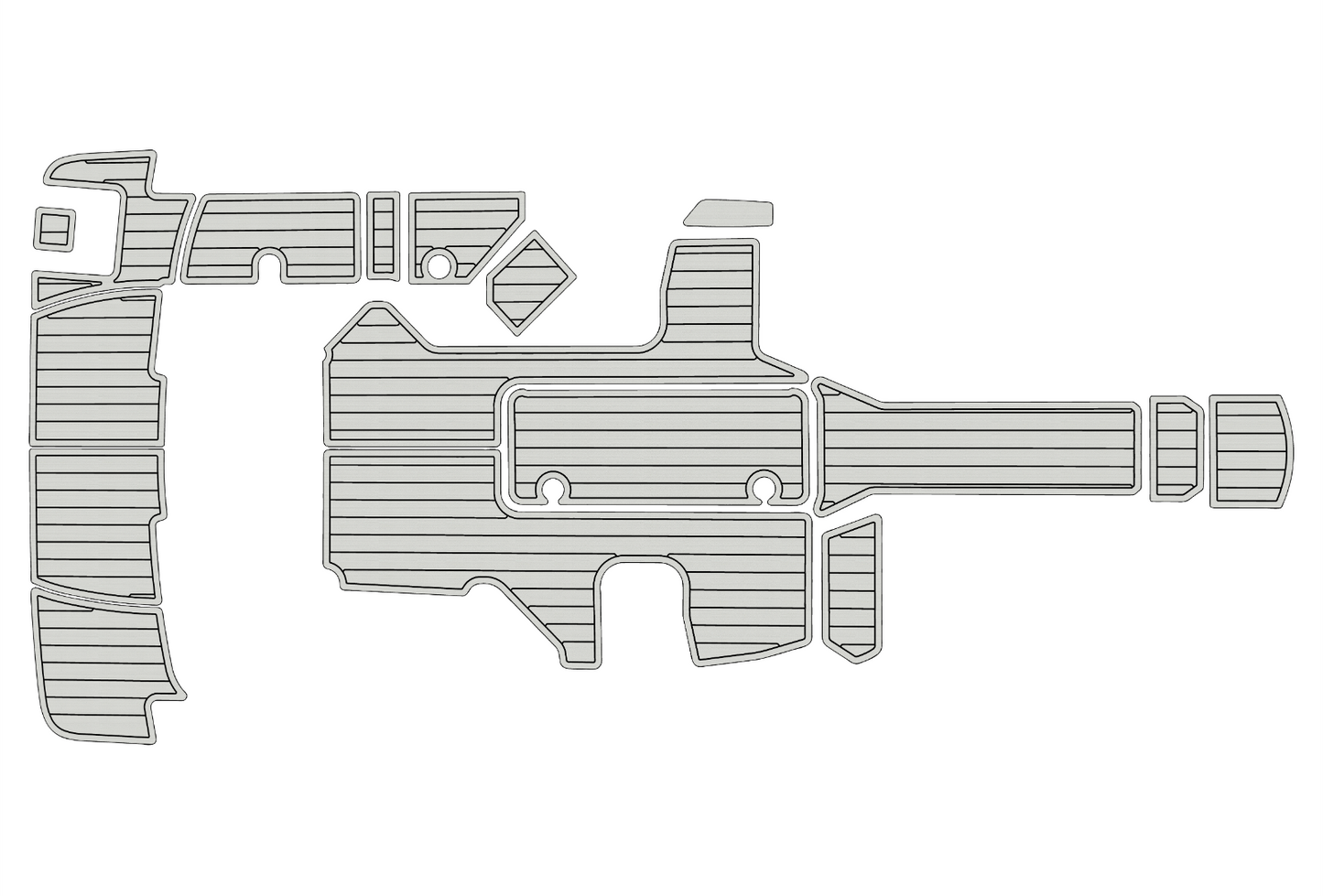 2017-2023 Sea Ray SPX 210 Cockpit Swim platform bow 1/4" 6mm EVA faux foam floor