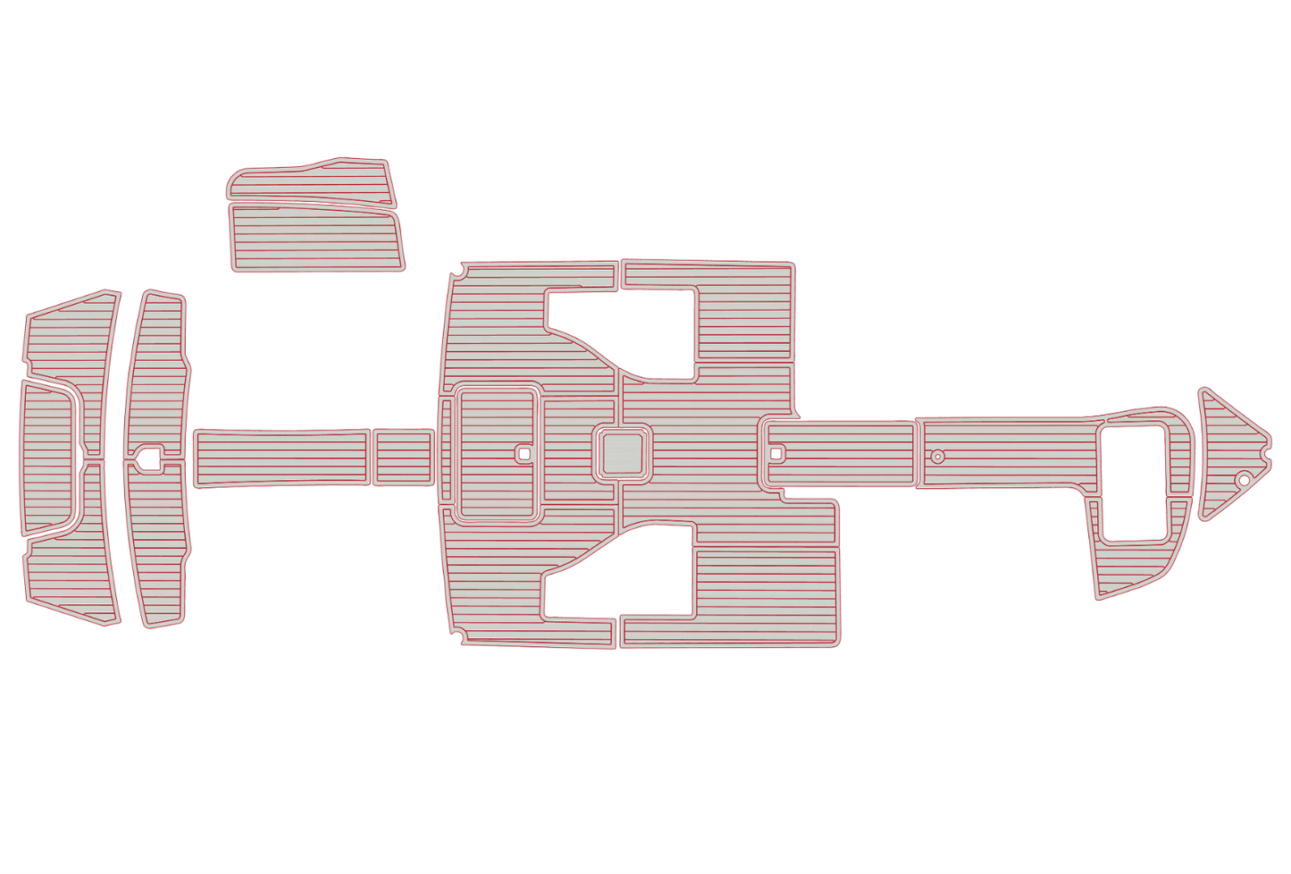 2012-2016 Cobalt 296 Cockpit Swim platform bow 1/4"6mm EVA foam faux mat floor