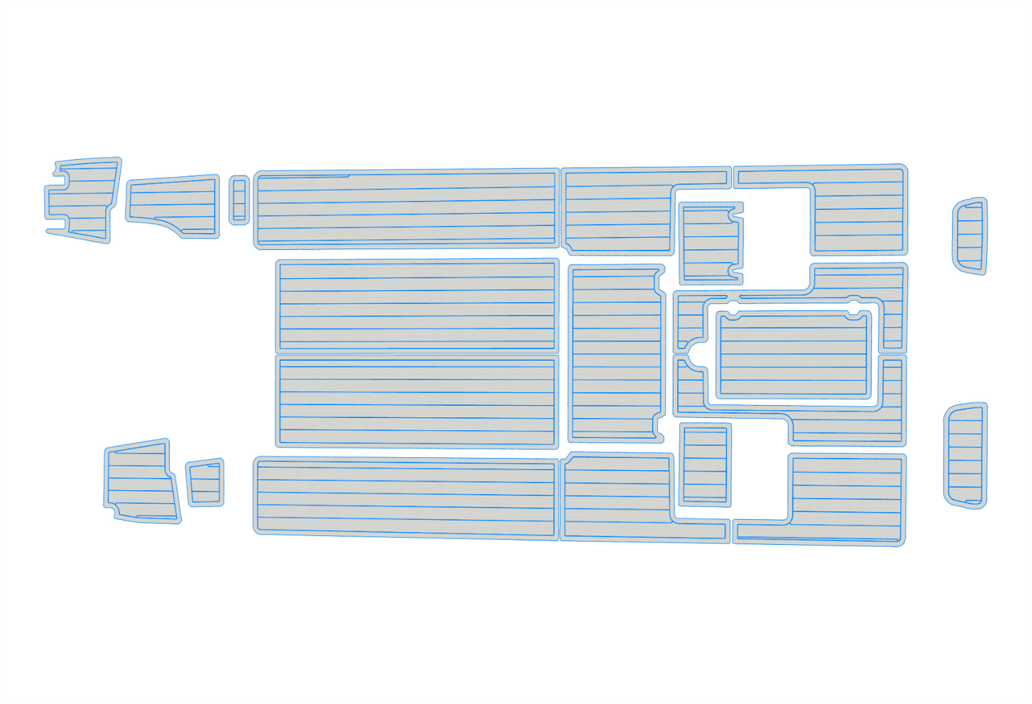 2015-2019 Caribbran 2300 Cockpit Swim platform 1/4"6mm EVA foam faux MAT floor