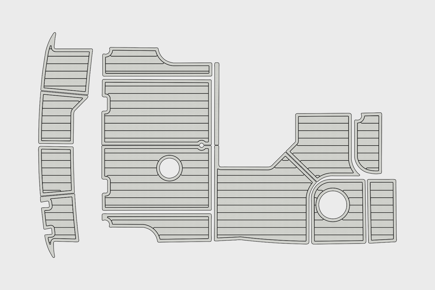 1995-1996 Wellcraft 23 SE Cockpit Swim platform 1/4"6mm EVA Foam floor
