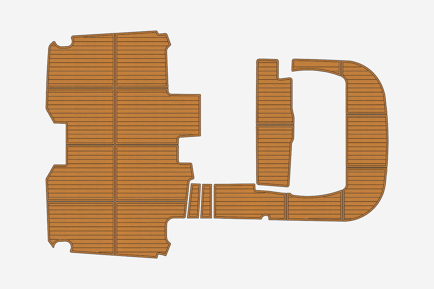 1996-1998 Silverton 402 Motor Yacht Cockpit 1/4"6mm EVA Foam faux mat floor