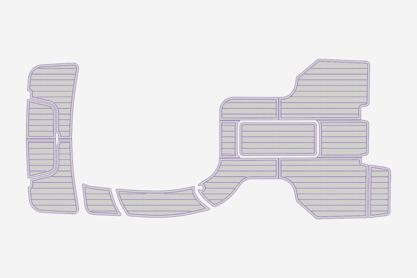 2011-2016 COBALT 243 Cockpit Swim platform 1/4"6mm EVA foam faux mat floor