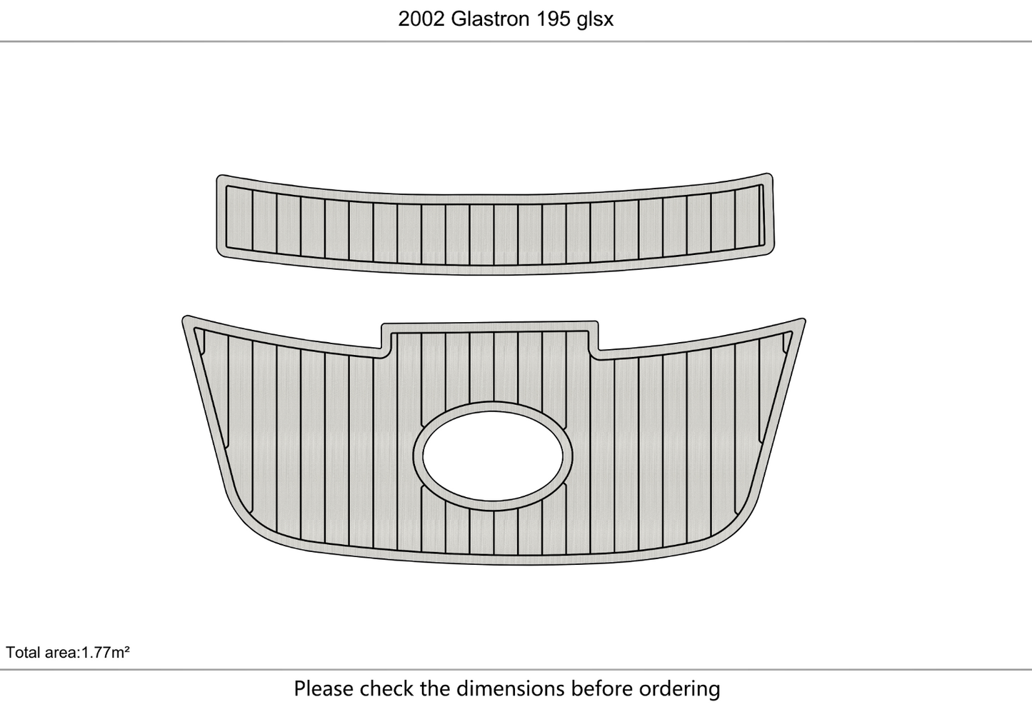 2002 Glastron 195 glsx Cockpit Swim Platform 1/4" 6mm EVA Foam FAUX floor