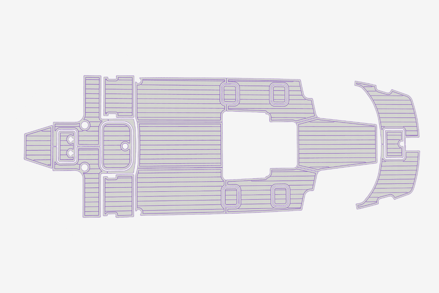 2013-2015 Carolina Cat 2300 CC Cockpit bow 1/4"6mm EVA Foam carpet marine floor