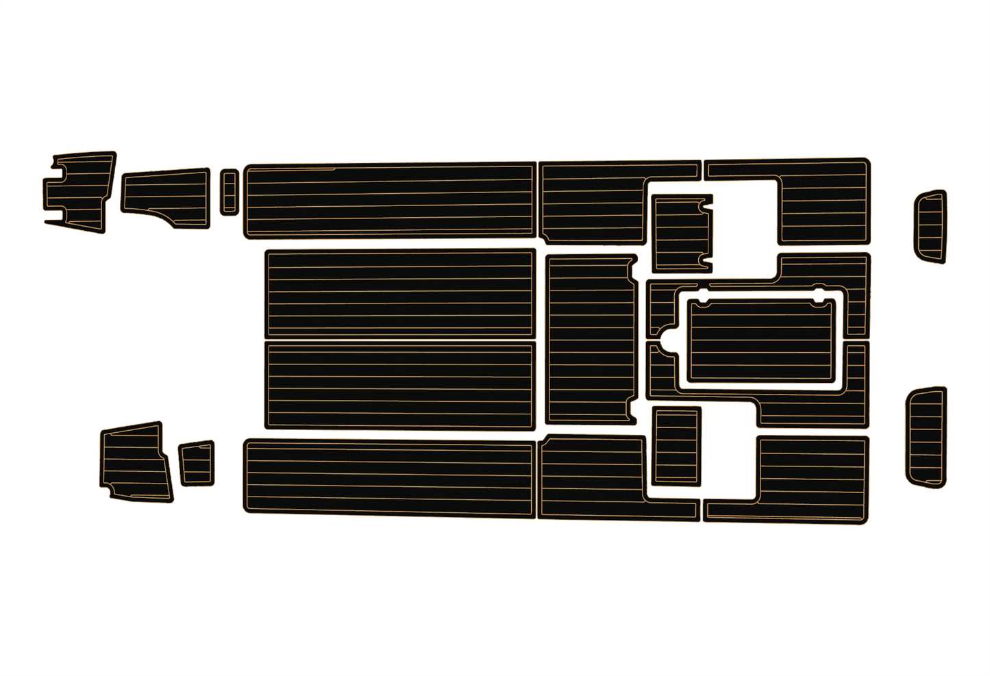 2015-2019 Caribbran 2300 Cockpit Swim platform 1/4"6mm EVA foam faux MAT floor