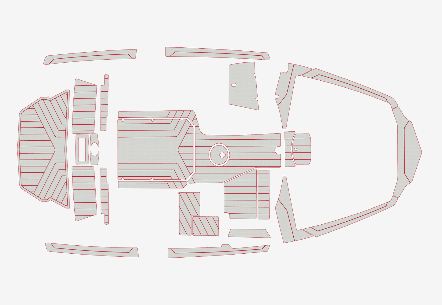 2022-2024 Malibu 21 LX Cockpit Swim platform bow 1/4"6mm EVA Foam faux floor