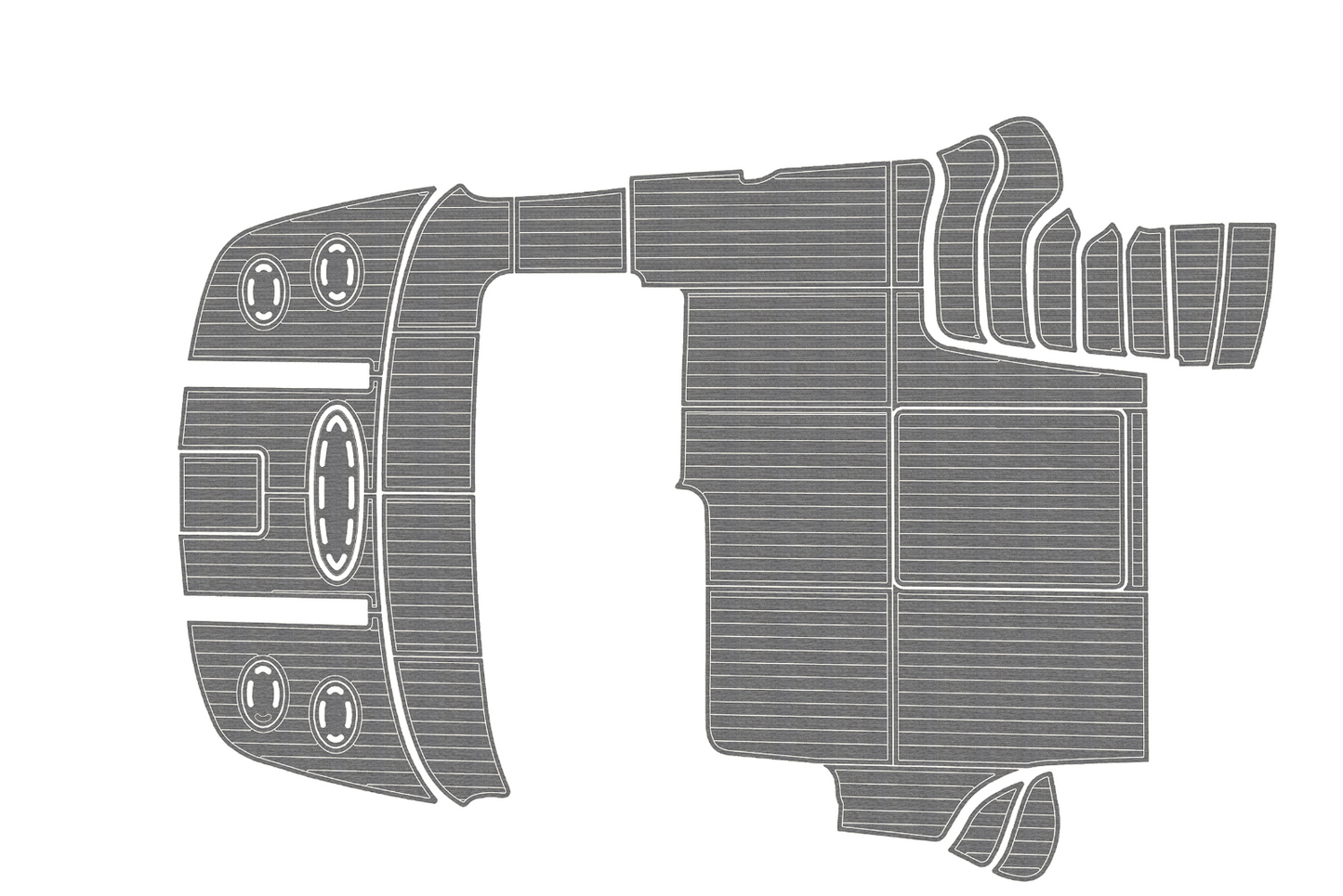2010-2012 Sea Ray 520 sedan bridge Cockpit Swim platform 1/4"6mm EVA Faux floor