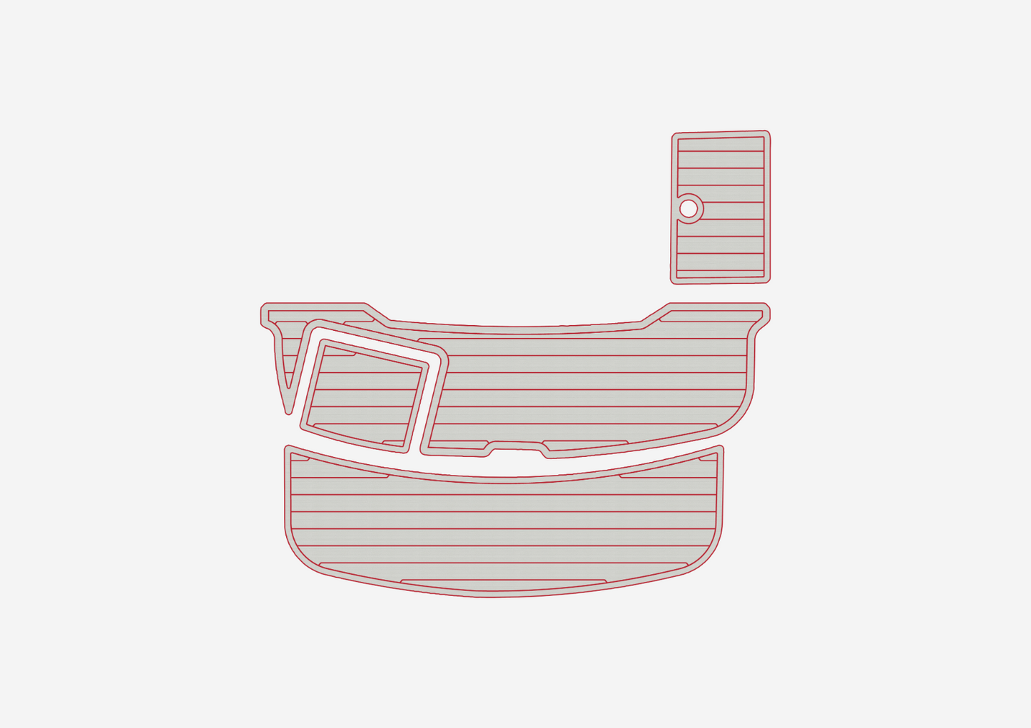 2002-2007 Cobalt 240 sp Cockpit Swim platform 1/4" 6mm EVA faux teak mat Floor
