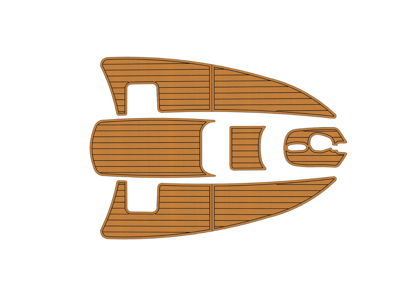 2000-2009 Bayliner 2855 Upper Deck Cockpit 1/4" 6mm EVA faux teak mat floor
