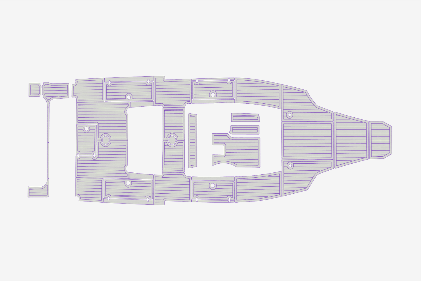 2015 Cobia 34 Cockpit Swim platform 1/4"6mm EVA Foam carpet marine floor