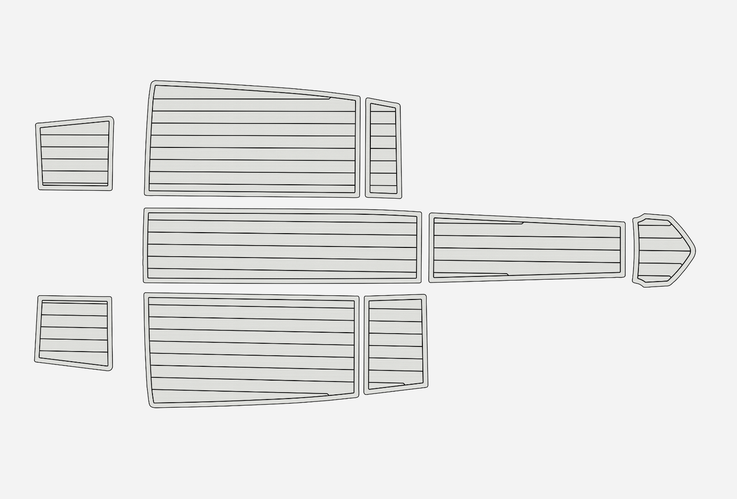 2008-2017 Bella 530 EXCEL Marine teak deck EVA Foam Boat fuax foam mat flooring