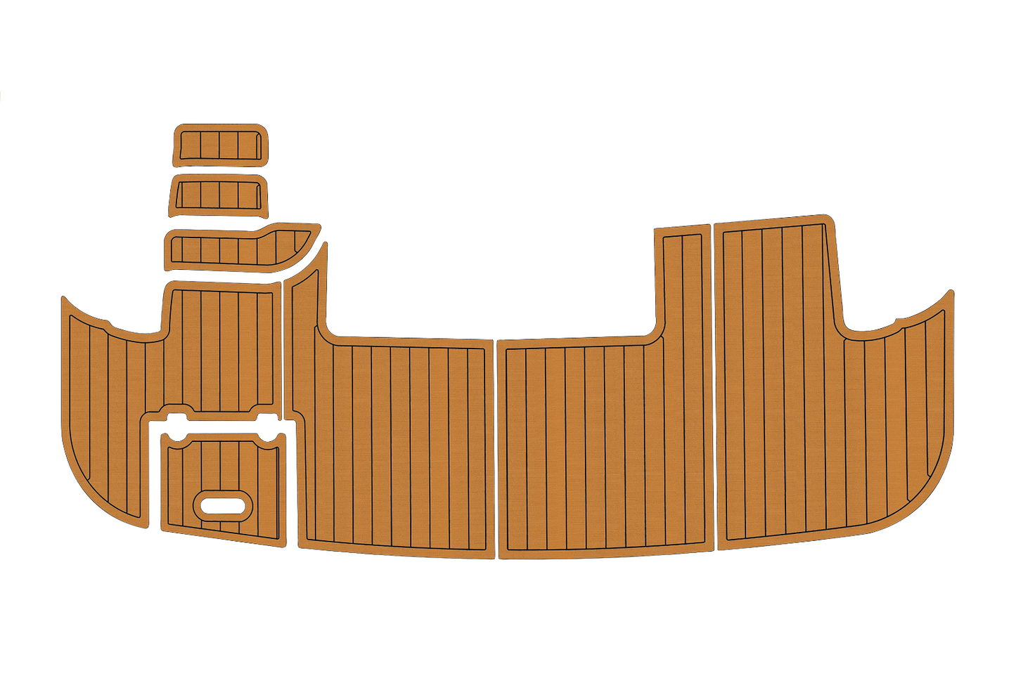 2000 cruiser yachts 3750 Anti-slip mat Custom EVA faux teak flooring