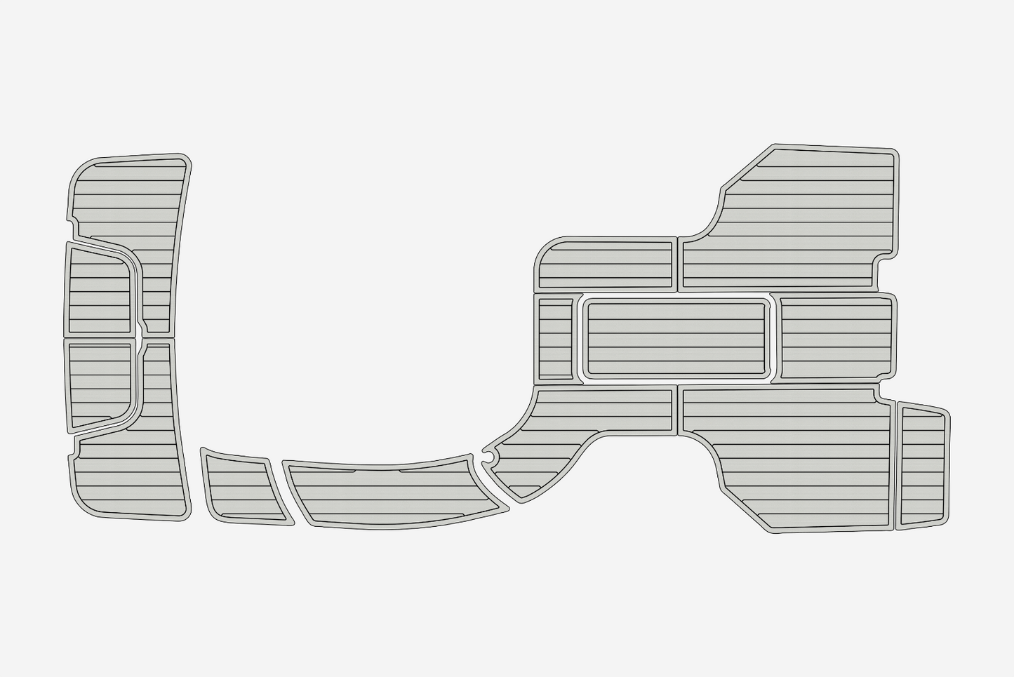 2011-2016 COBALT 243 Cockpit Swim platform 1/4"6mm EVA foam faux mat floor