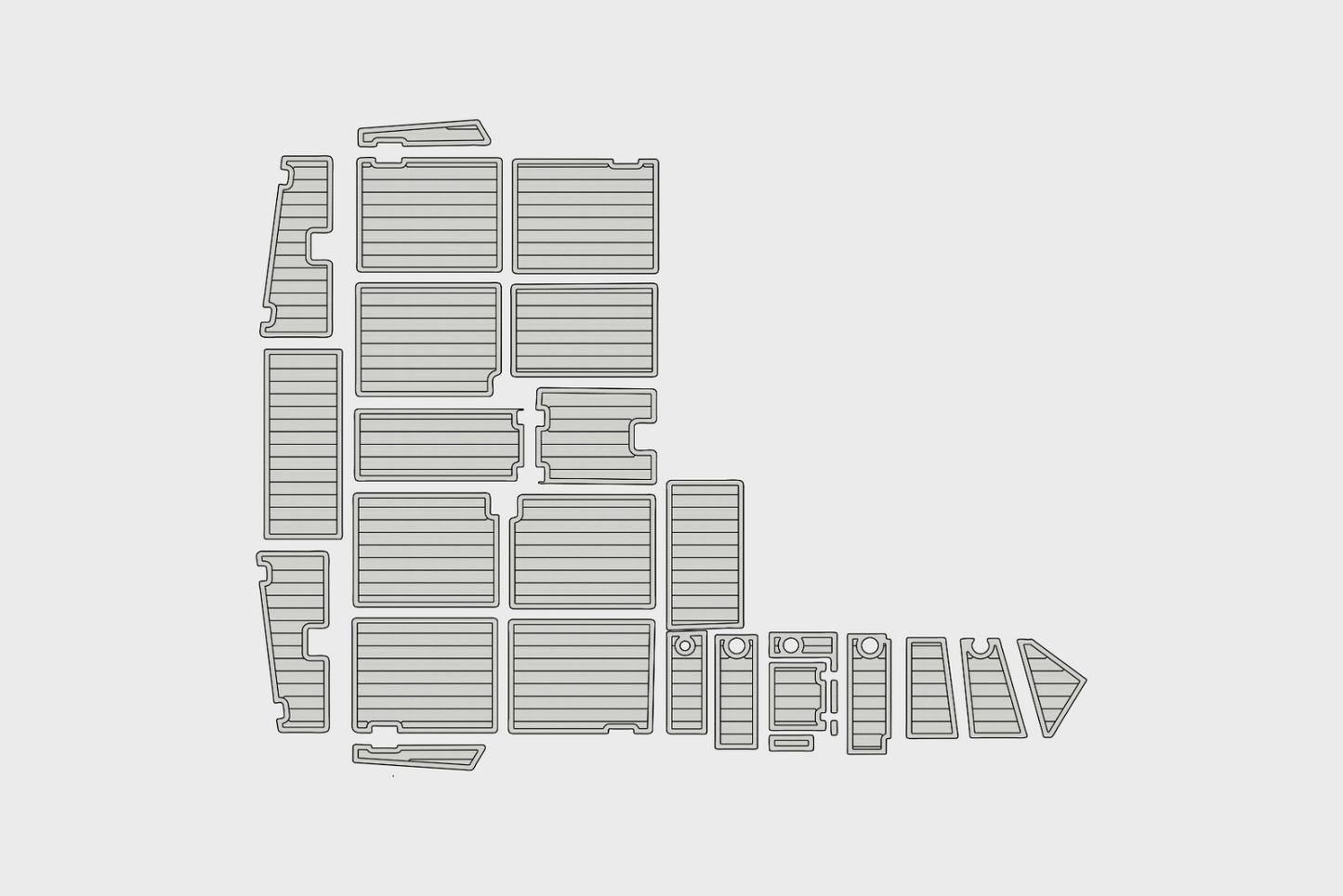 2003-2007 Mikelson 43 Sport Fish Cockpit Swim platform 1/4"6mm EVA Foam floor