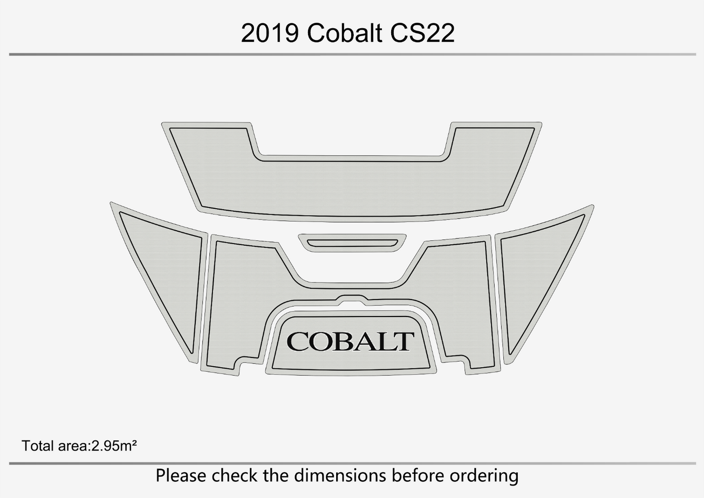 2018-2022 Cobalt CS22 Swim platform 1/4"6mm EVA foam faux marine floor