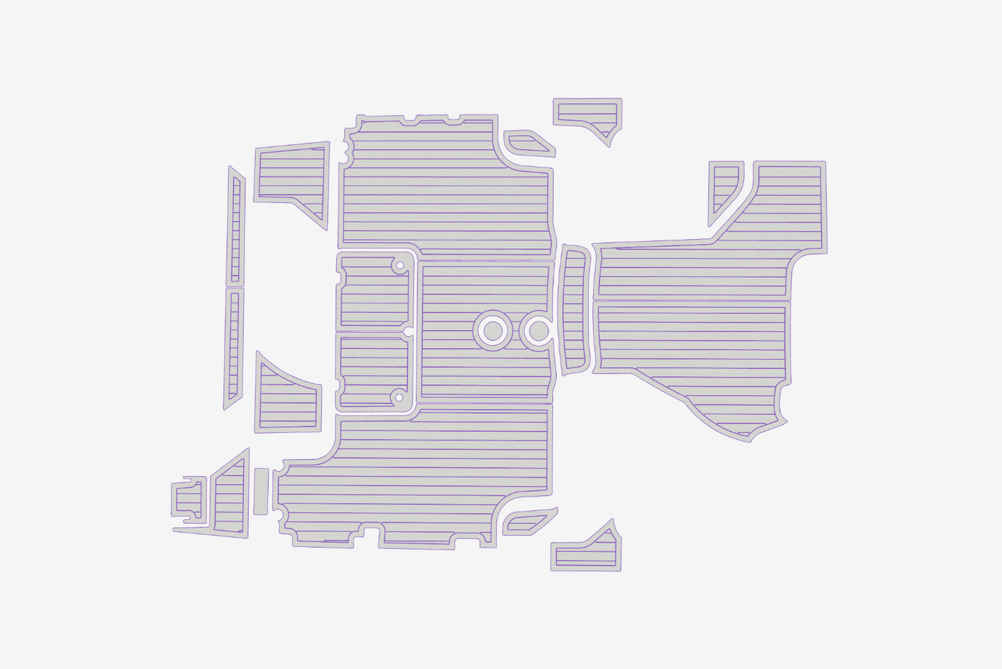 2017 Grady White 37 Express Cockpit Swim platform 1/4"6mm EVA Foam carpet floor