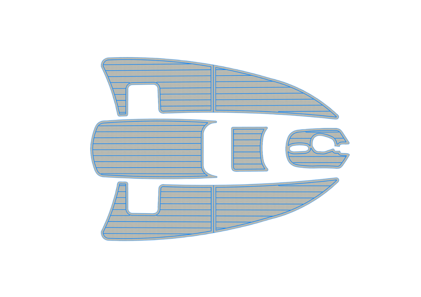 2000-2009 Bayliner 2855 Upper Deck Cockpit 1/4" 6mm EVA faux teak mat floor