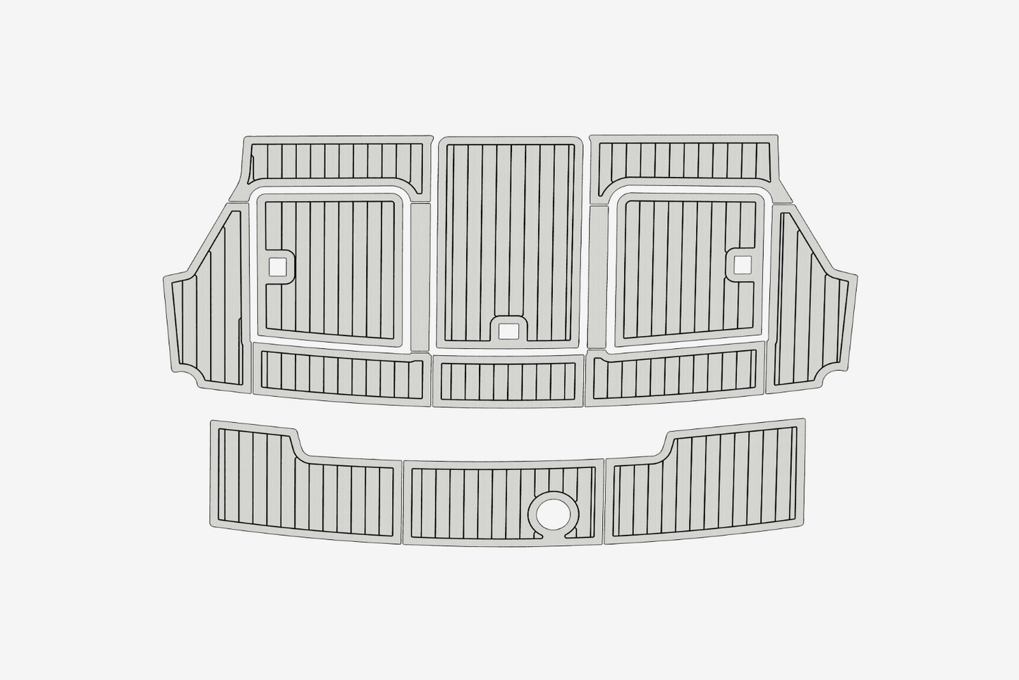 Carver 37 Cockpit Swim platform 1/4"6mm EVA Foam carpet marine floor