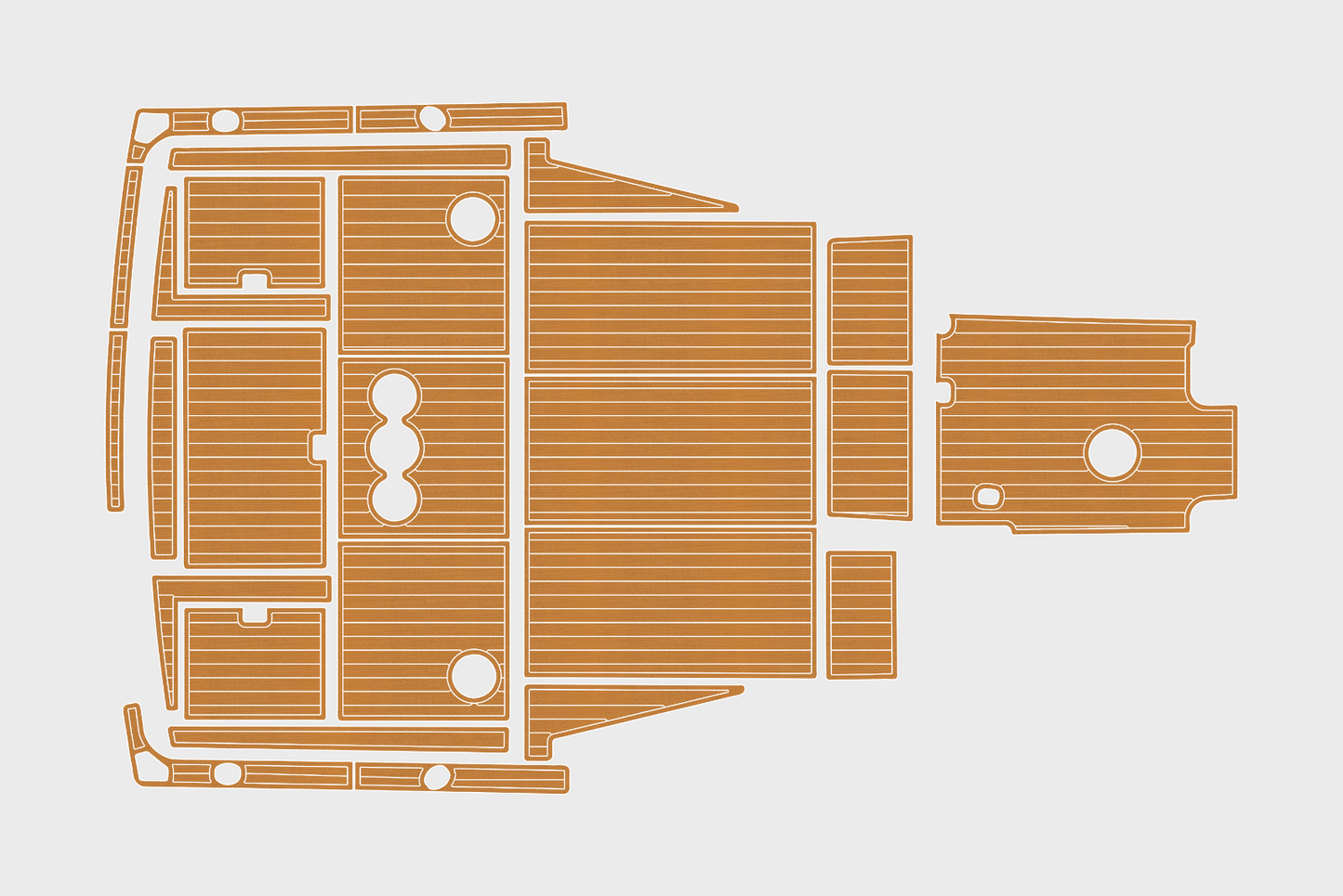 1989-1990 Tiara 33 open Cockpit 1/4"6mm EVA Foam floor