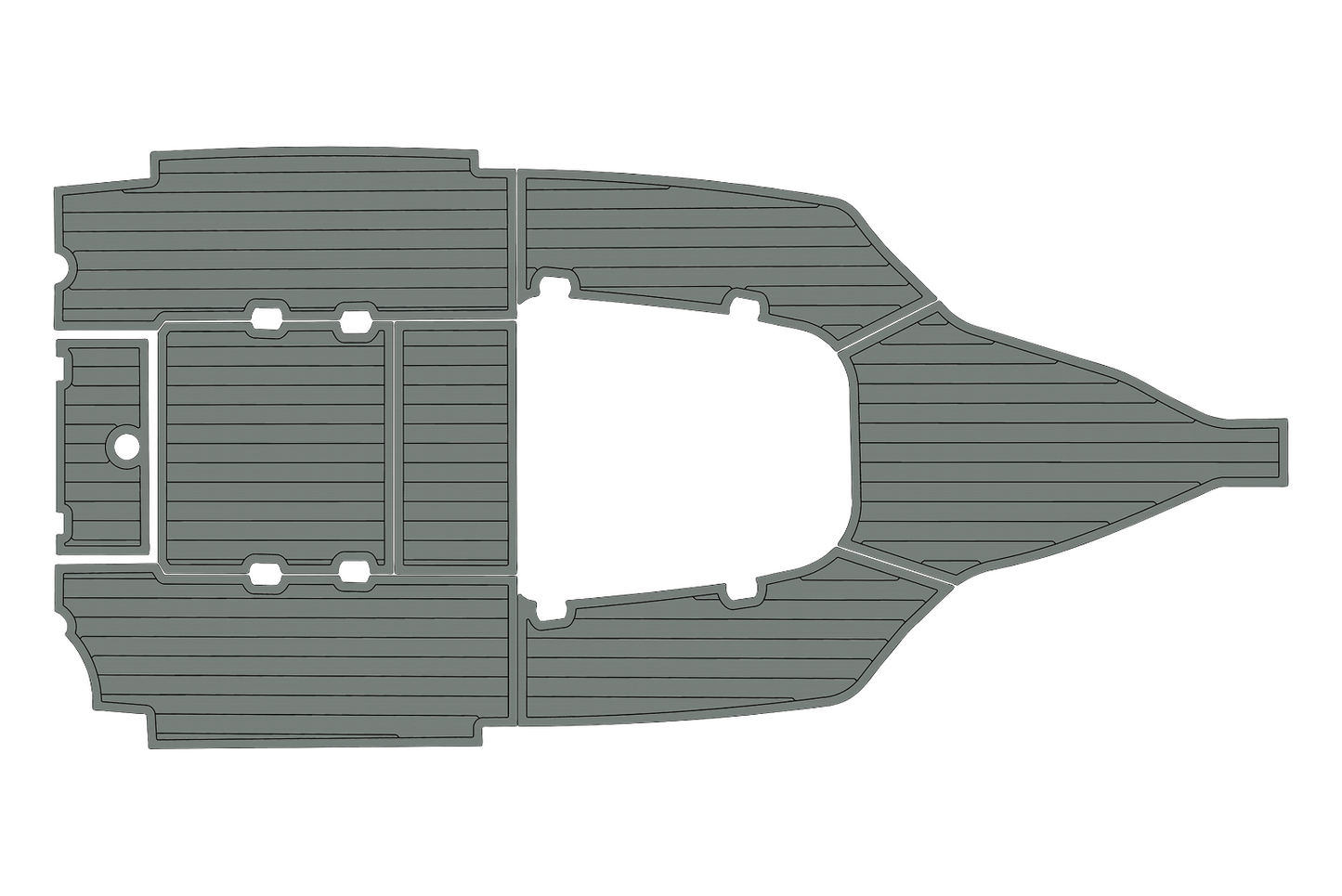 2015-2017 Tidewater 220 Cockpit 1/4"6mm EVA foam Faux teak marine mat floor