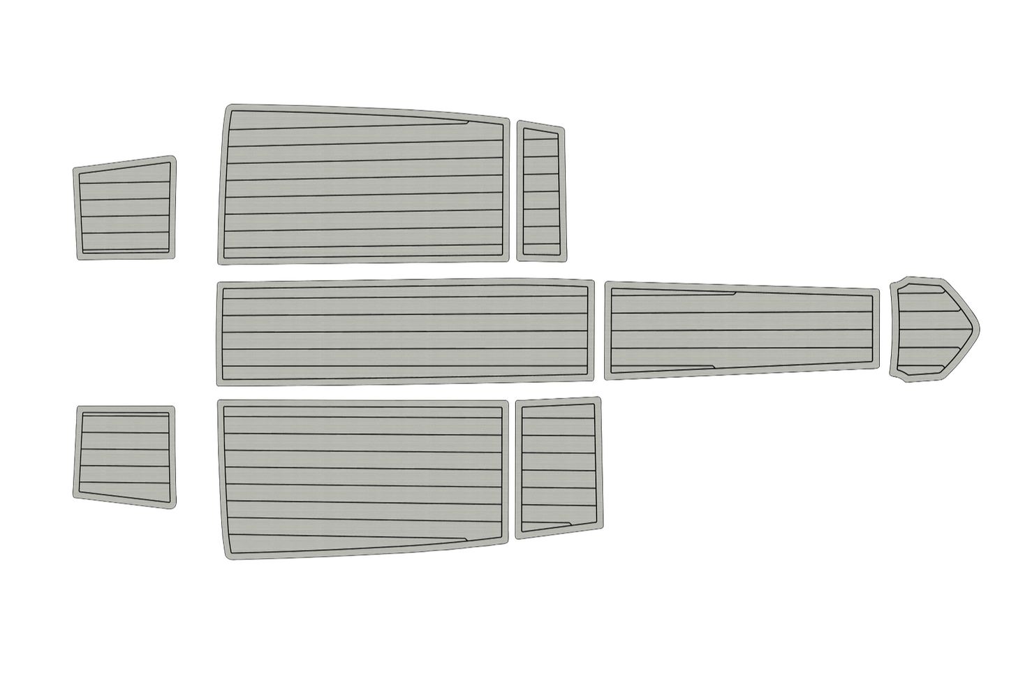 2008-2017 Bella 530 EXCEL Cockpit Swim platform 1/4" 6mm EVA faux teak mat Floor