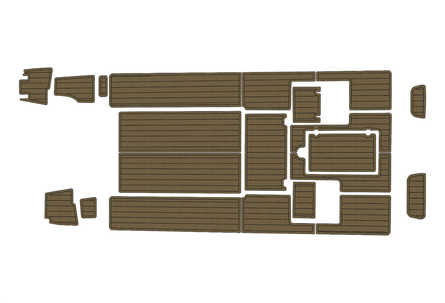 2015-2019 Caribbran 2300 Cockpit Swim platform 1/4"6mm EVA foam faux MAT floor