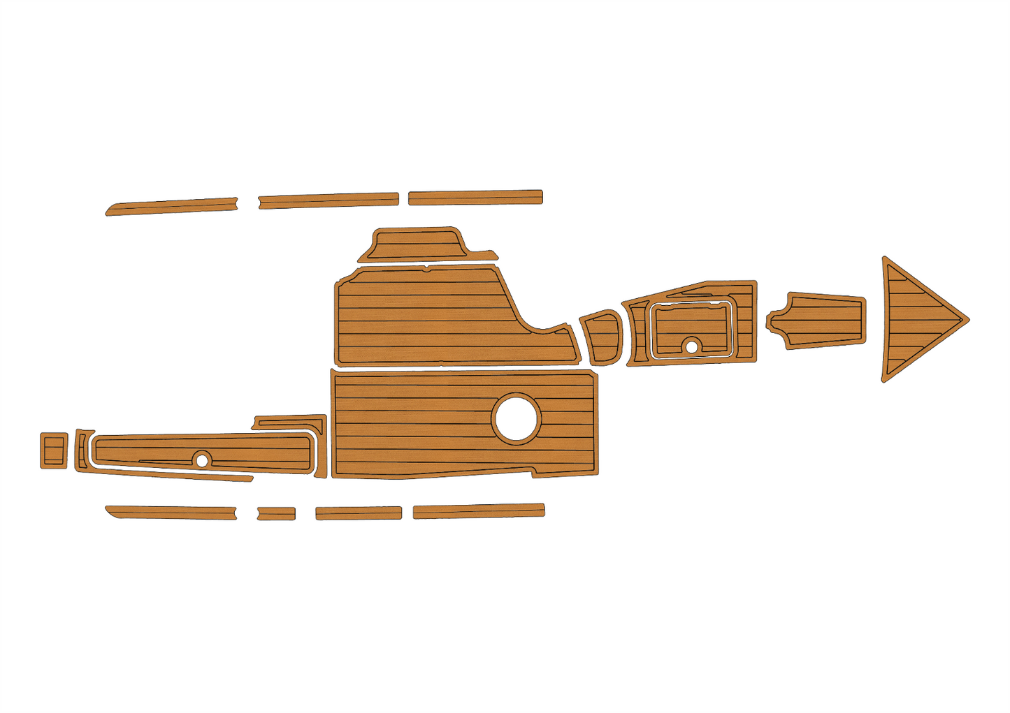 2002-2004 Centurion Escalade Anti-slip Custom EVA mat teak marine deck flooring