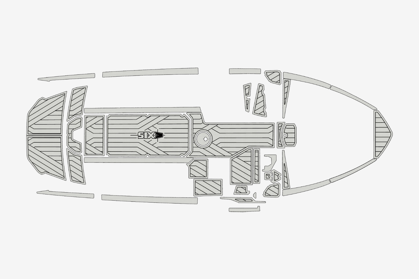 2023 Axis T235 Marine teak deck EVA Foam Boat flooring