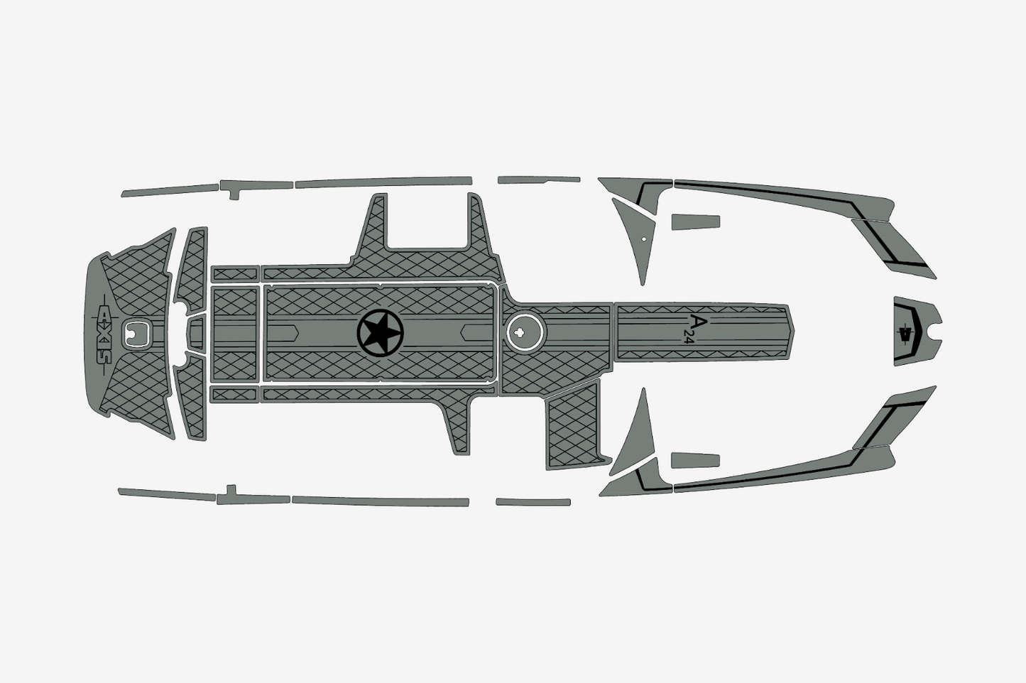 2013-2017 Axis A24 Marine teak deck EVA Foam Boat flooring