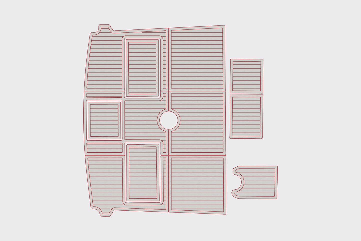 1989-1991 Buddy Davis 47 SF Cockpit 1/4"6mm EVA Foam carpet marine floor