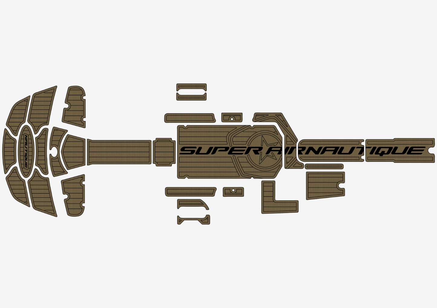 2006-2009 Nautique 230 Super Air Anti-slip Custom EVA faux teak marine flooring