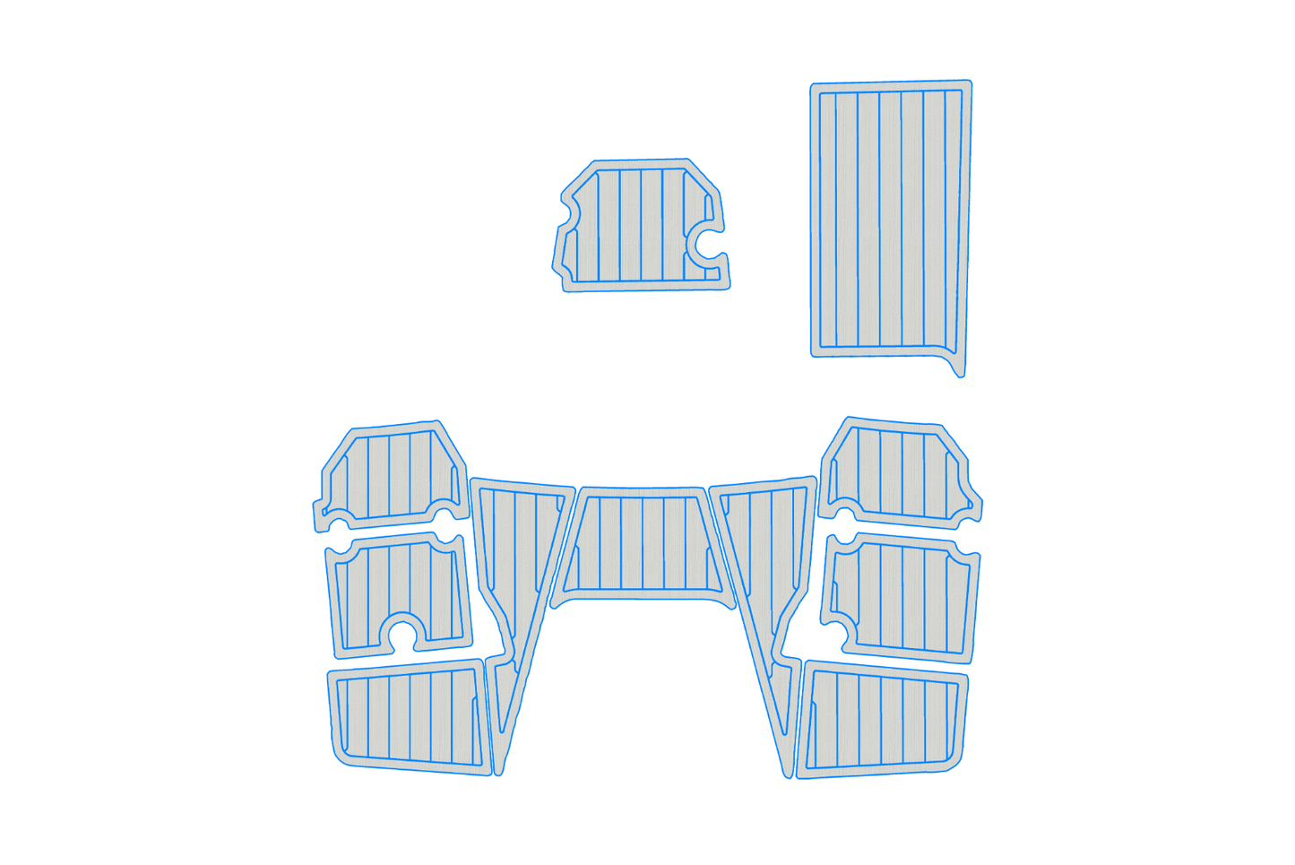 2020-2024 Monterey 215 SS Swim platform bow 1/4"6mm EVA Foam faux mat floor