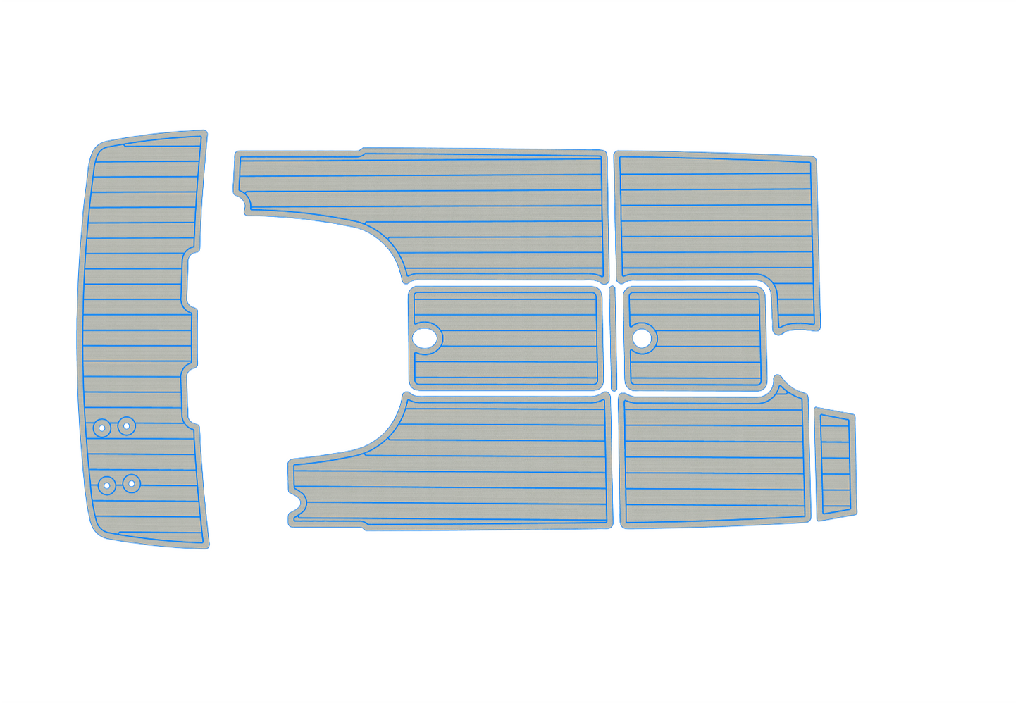 2003-2011 Bayliner 192 Cuddy Swim platform cockpit 1/4" 6mm EVA faux teak Floor