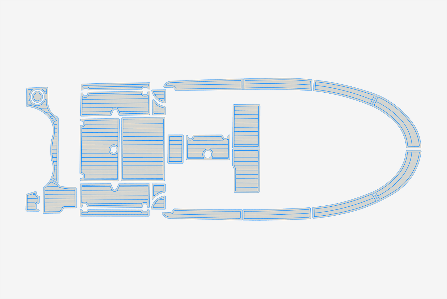 2002-2009 Boston Whaler 255 Conquest Anti-slip Custom EVA marine deck flooring
