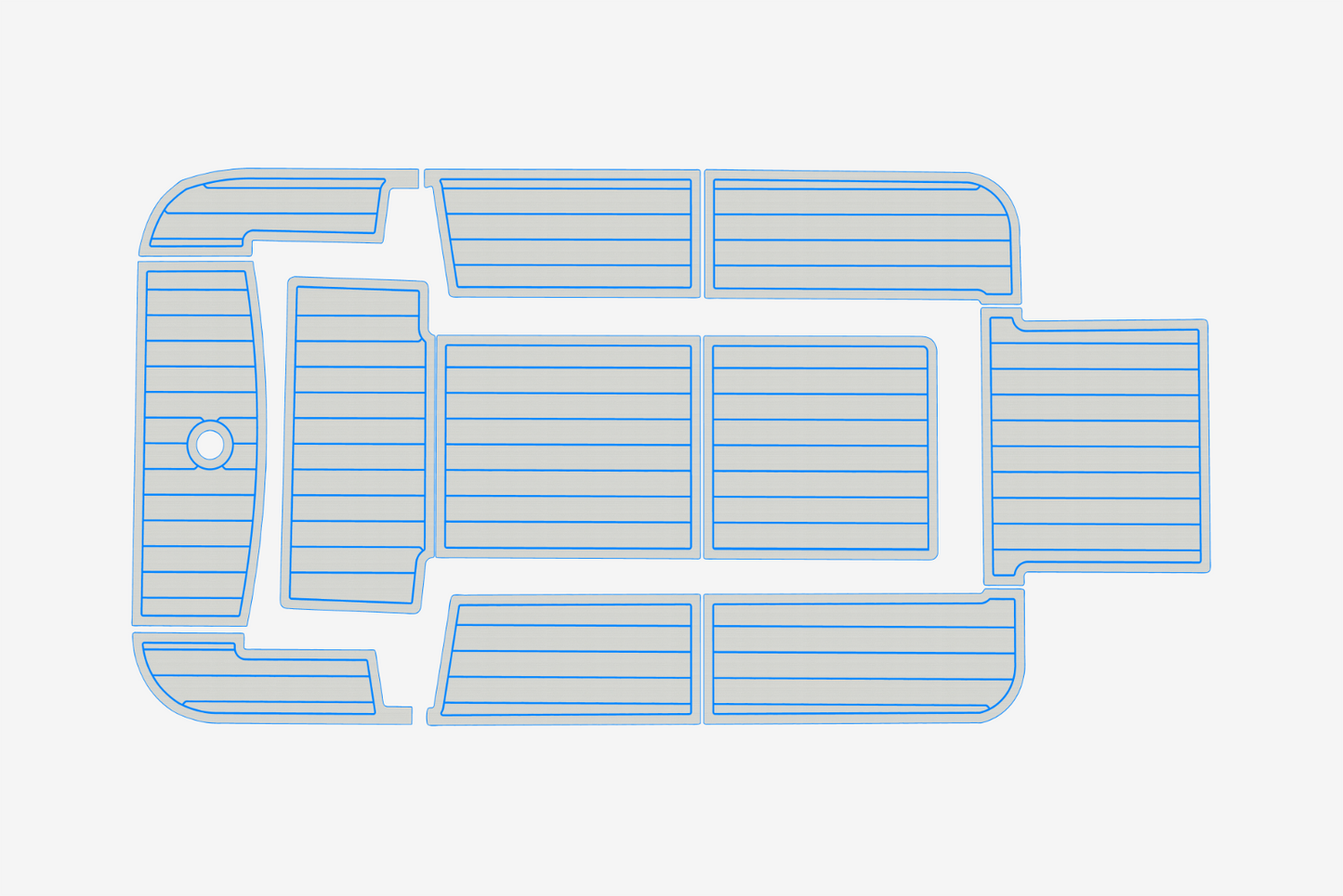 Jeanneau Cockpit 45 Cockpit Swim platform 1/4"6mm EVA Foam faux mat floor