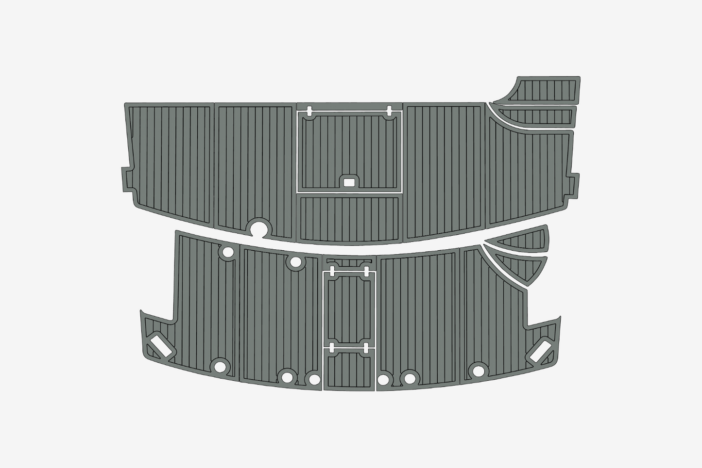 2004 Grand Alaskan 65 Cockpit Swim platform 1/4"6mm EVA Foam carpet marine floor