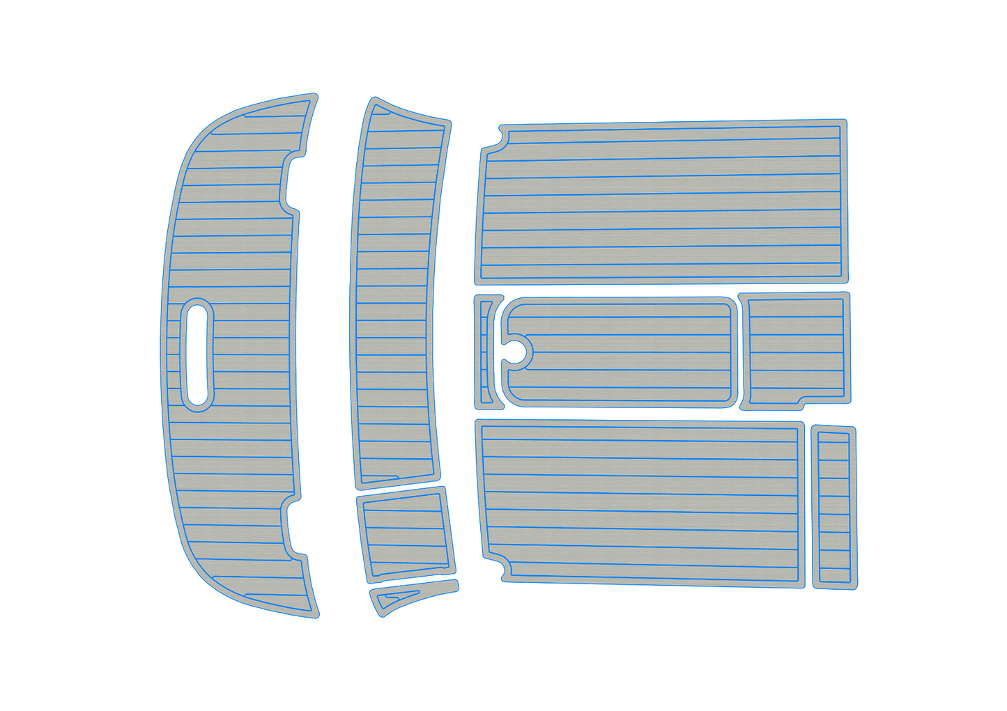 2010 Bayliner 652 Anti-slip mat Custom EVA marine deck flooring