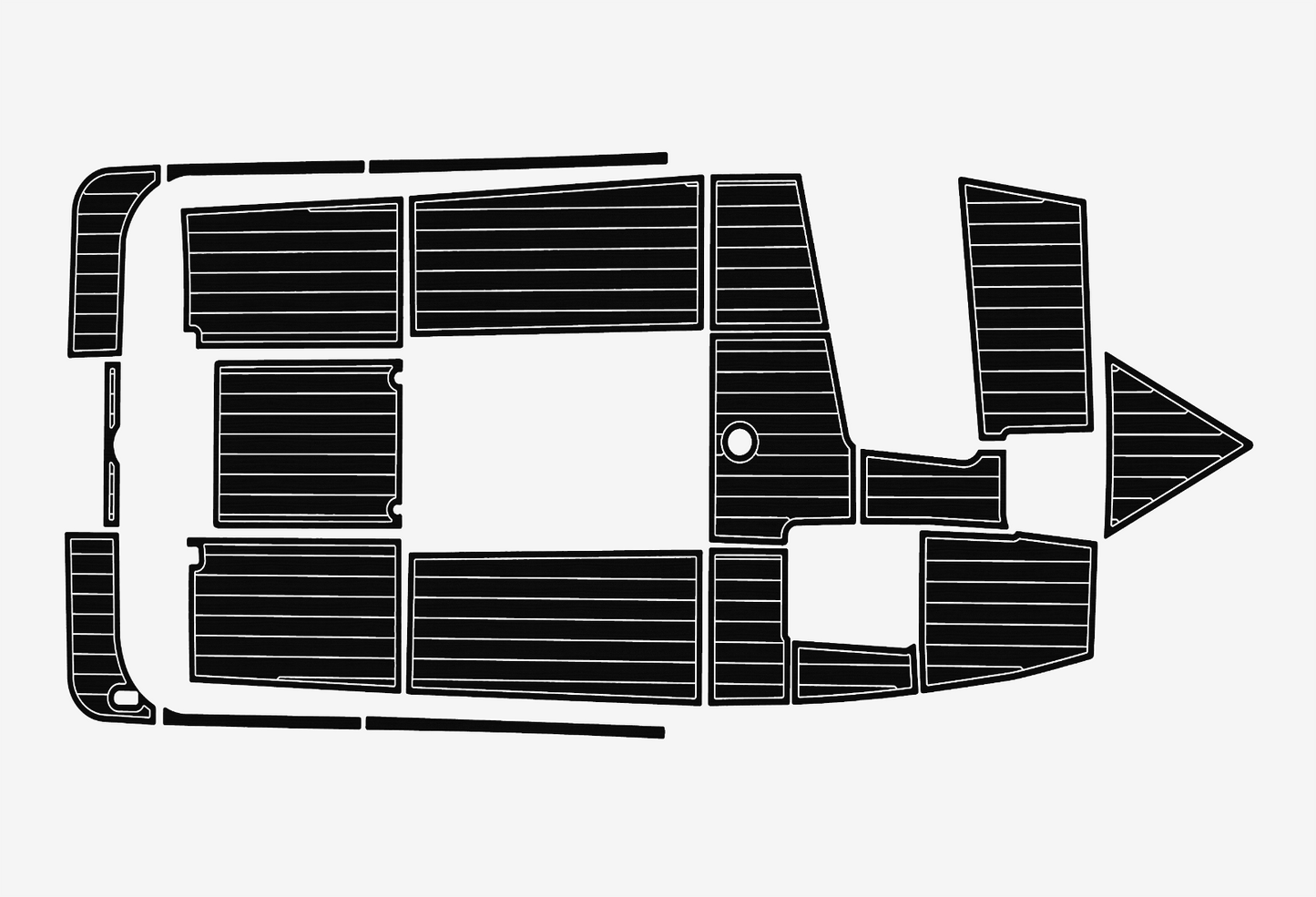 1998-2003 Malibu Response Cockpit Swim platform 1/4" 6mm EVA teak foam Floor